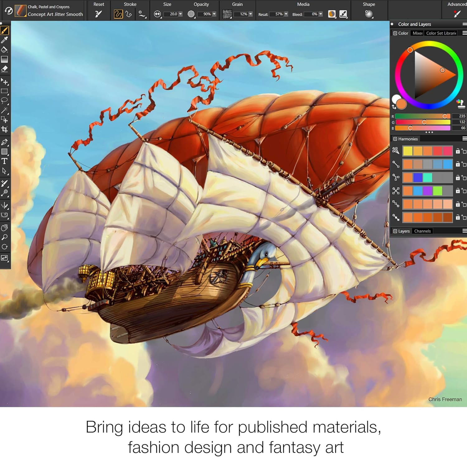 Painter 2021 Upgrade Digital Painting Software [PC/Mac Keycard] S526329