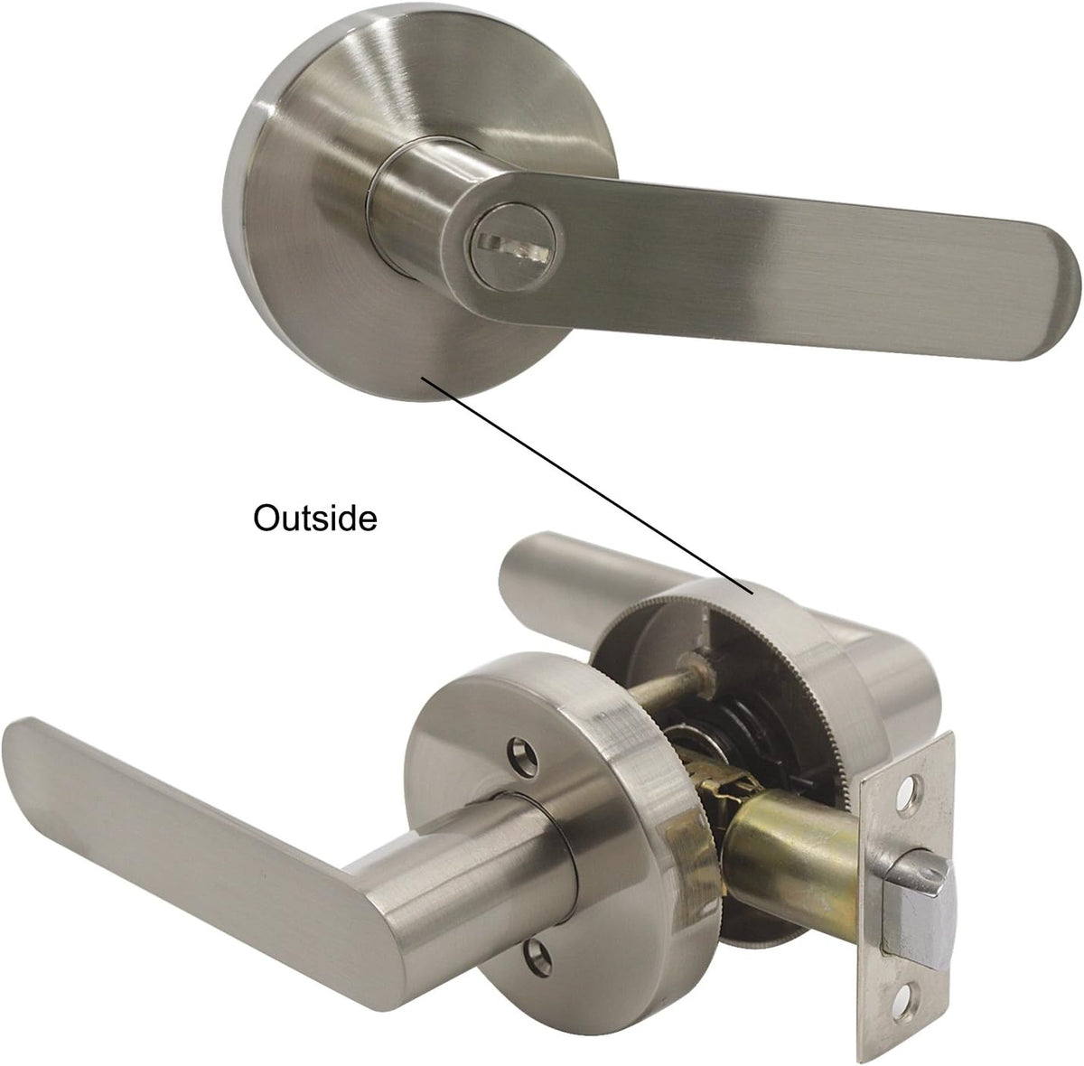 Satin Nickel Privacy Door Knob 10 Pack K64804