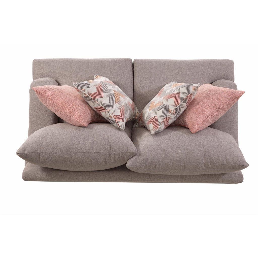 Woven Chenille Rolled Arm Loveseat with 4 Accent Pillows W273031