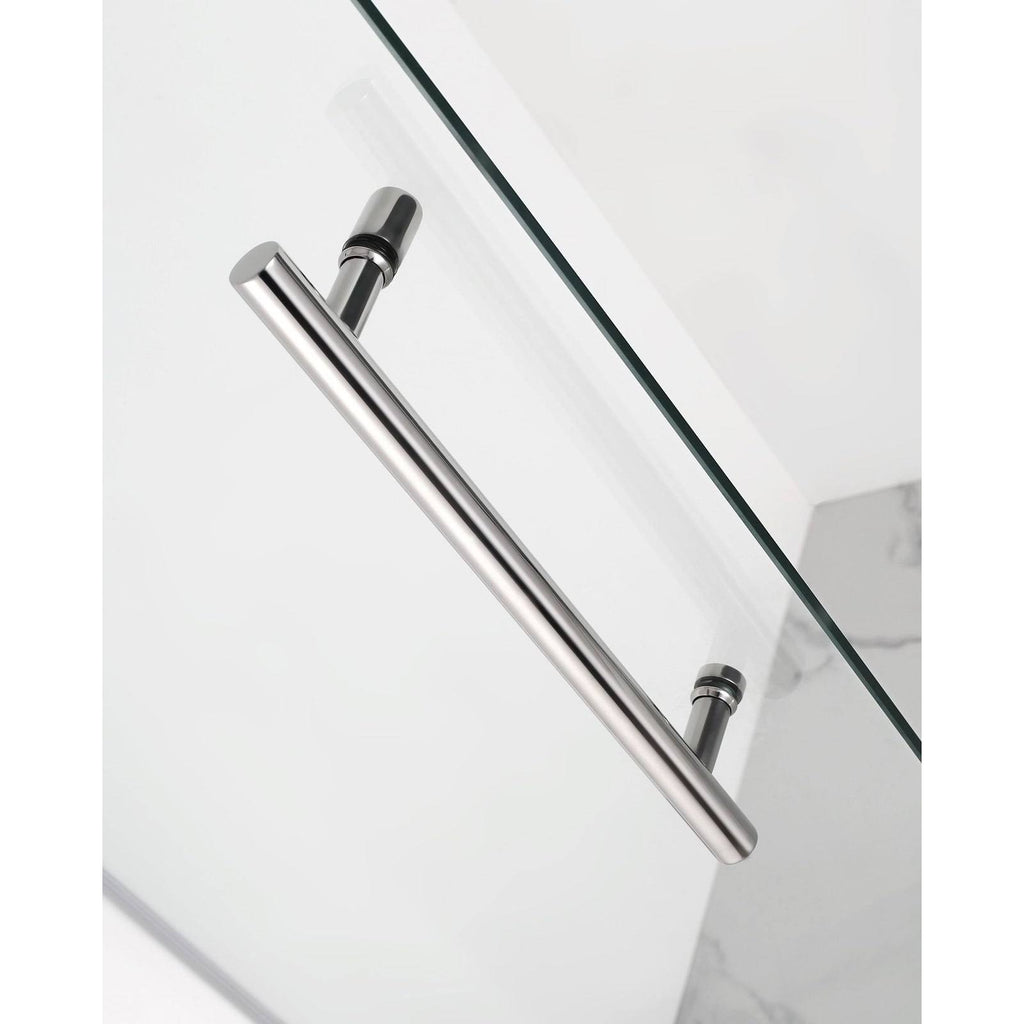 72x22 High x 22x22 Wide Frameless Shower Door Stainless Steel S7743