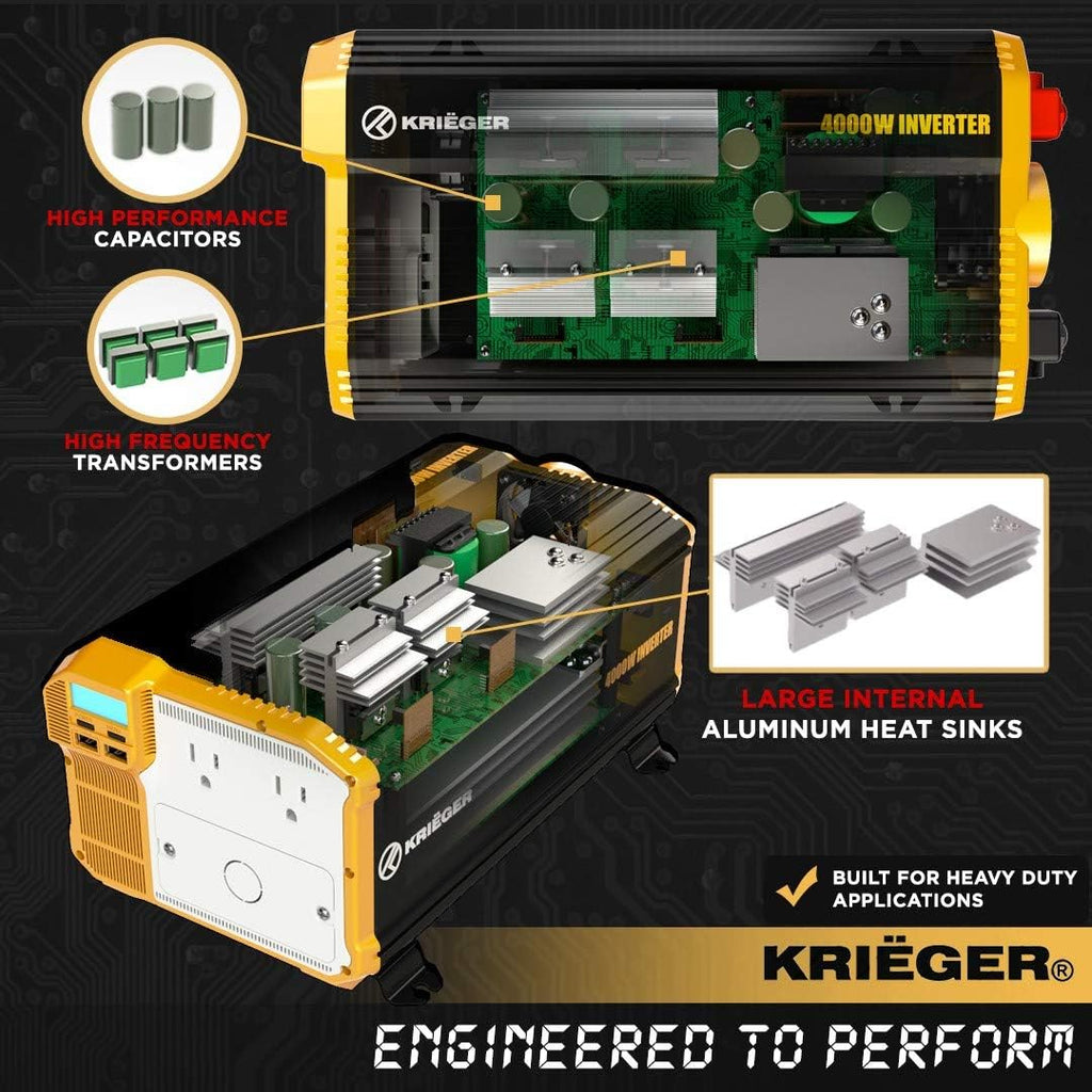 1500 Watts Power Inverter 12V to 110V Modified Sine Wave with Dual AC Outlets P13668