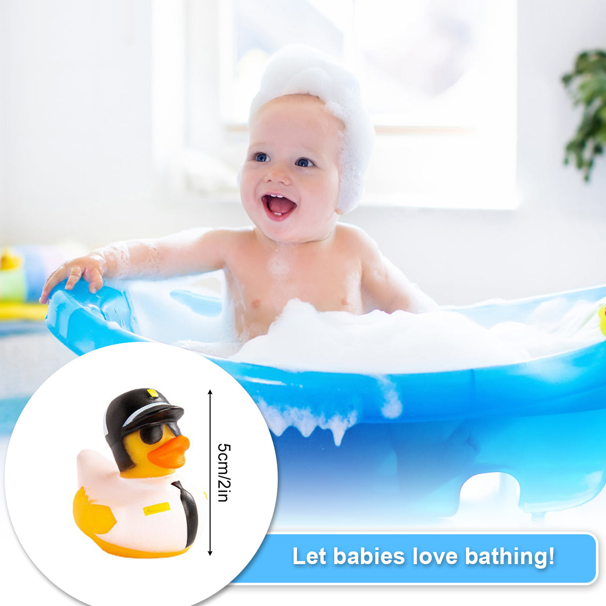 50 Pcs Assorted Rubber Duck Bath Toys I894
