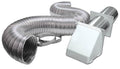 White 4" x 8' Hood Vent Kit C1276