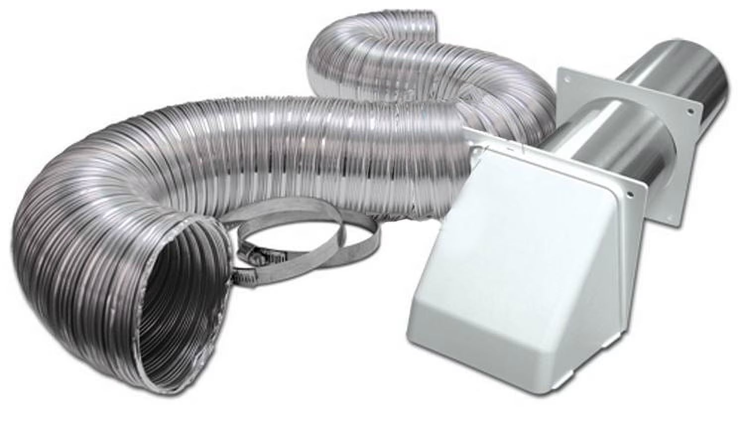 White 4" x 8' Hood Vent Kit C1276