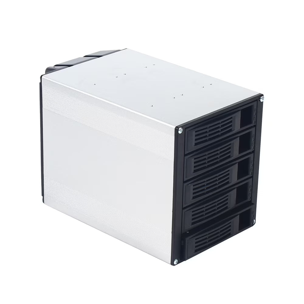 5-Bay 3.5 Inch HDD Hot Swap Mobile Rack Cage Tray Enclosure C470