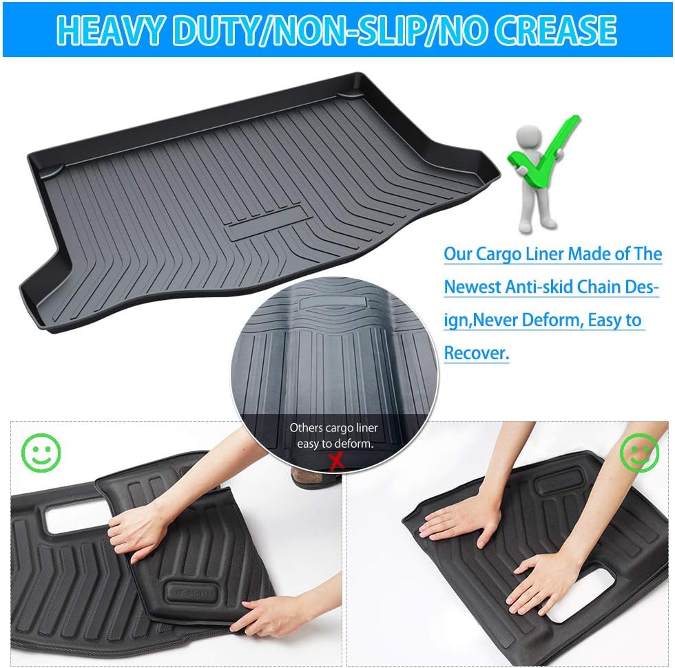 Trunk Mat Honda Fit 2015-2020 All Weather TPO Rear Cargo Liner Pack of 2 E743782