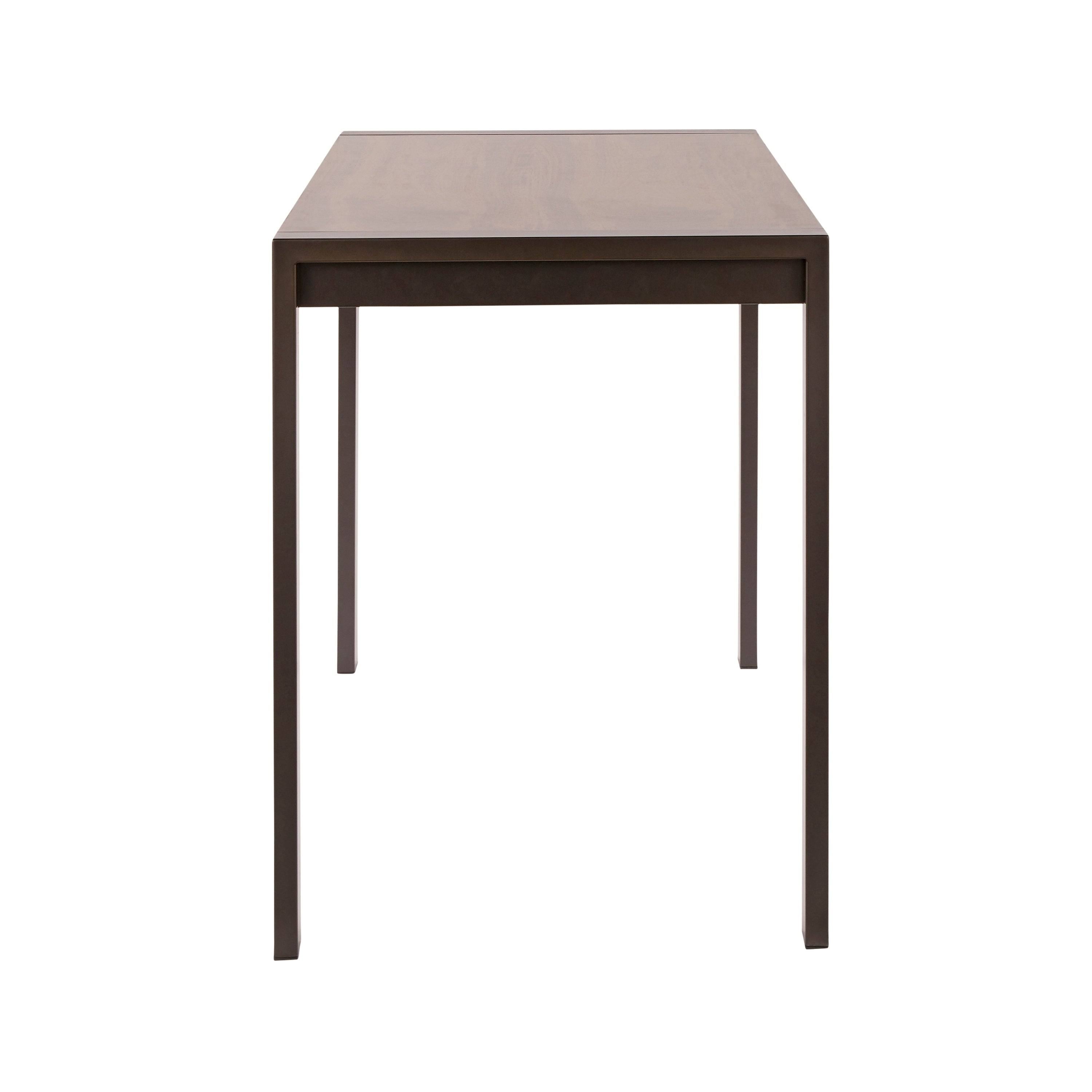 Antique Metal and Walnut Wood Dining Table A7249