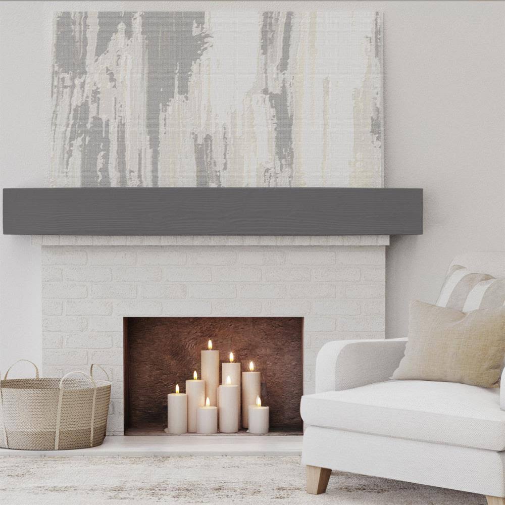 Sandblasted Faux Wood Fireplace Mantel Y454638