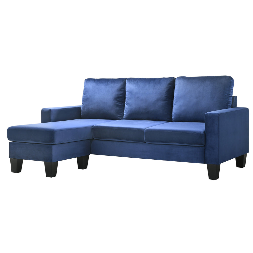 Navy Blue Sofa Chaise P329