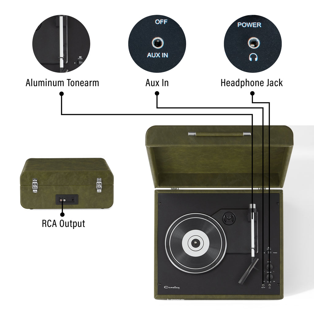 Vinyl Record Player with Speakers and Wireless Bluetooth Turntable Z367373