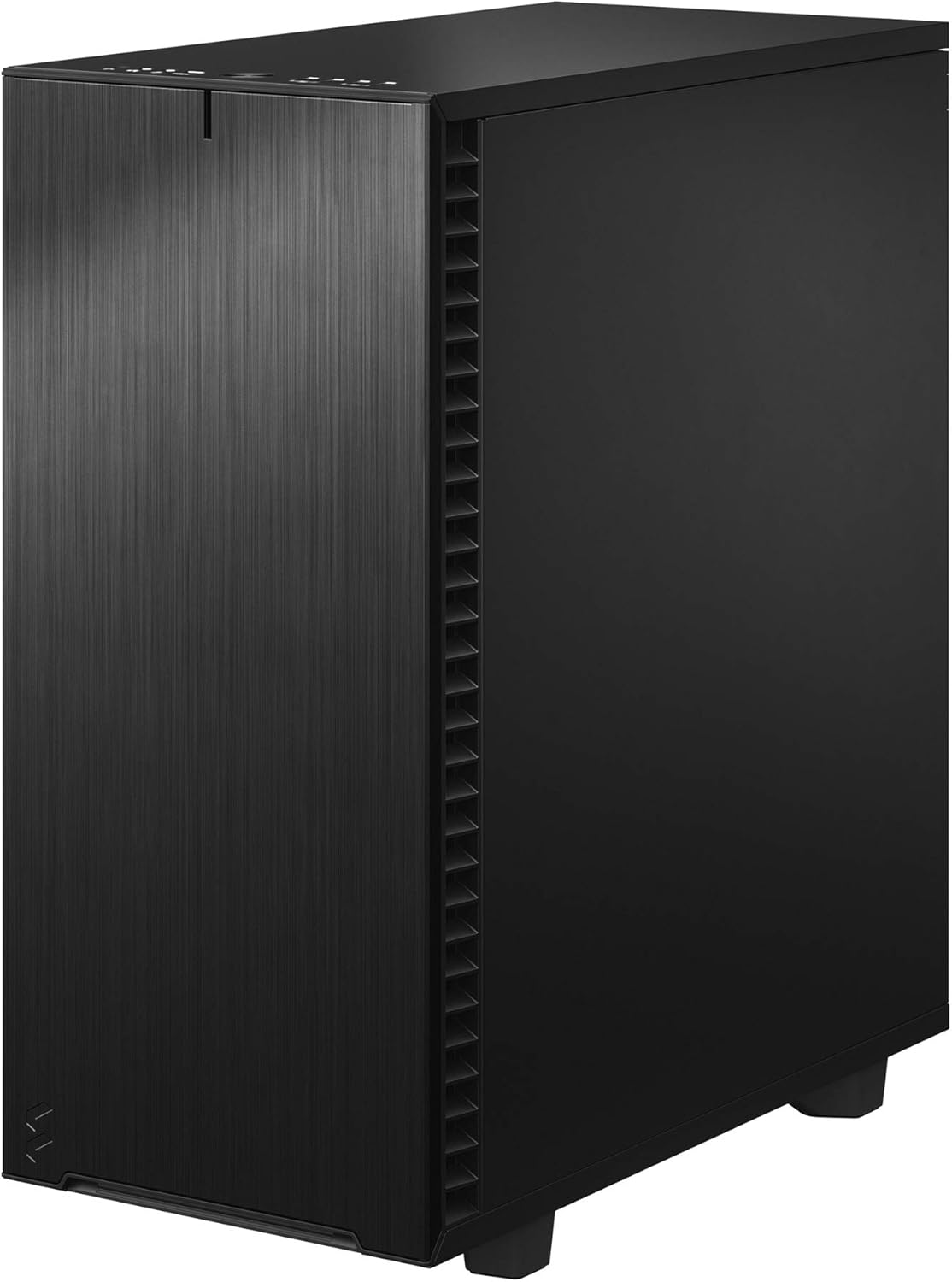 Black Brushed Aluminum/Steel ATX Compact Silent Mid Tower Computer Case K154856
