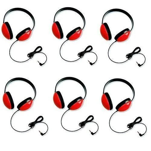 Red Set of 6 Headphones J308731