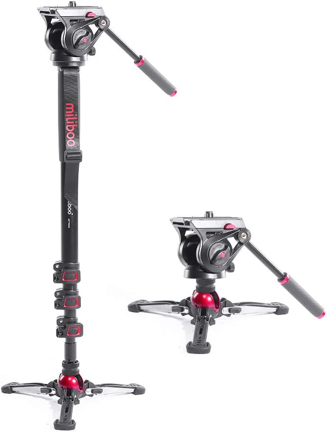Aluminum Portable Fluid Head Camera Monopod 71.4 Max Height 10 Kilograms Max Load Capacity C7327