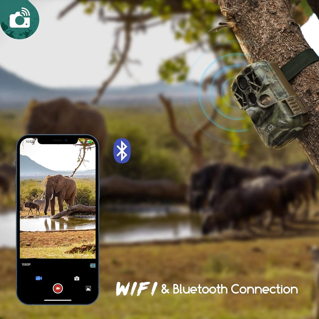 4K 24MP WiFi Game Camera with No Glow Night Vision IP66 Waterproof D61960