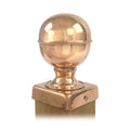 Copper Ball Top Slip Over Fence Post Cap, Brown S2257