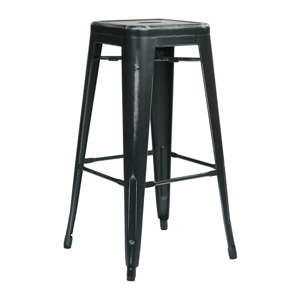 Antique Pink Metal Barstool 2-Pack M691520