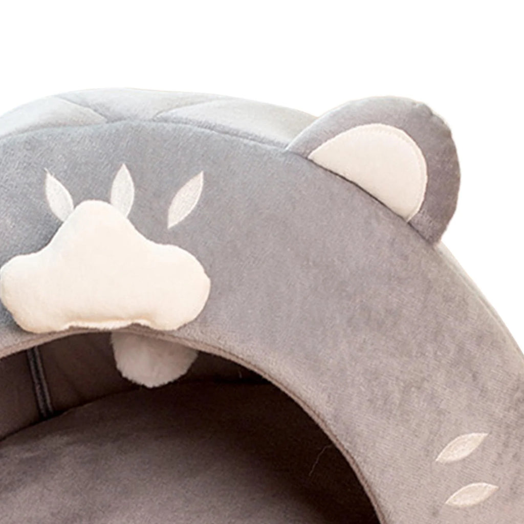 Covered Cat Bed House Tent with Plush Ball Inner Cushion V8288