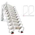White Al-mg Alloy Wall Mounted Folding Attic Ladder P44986