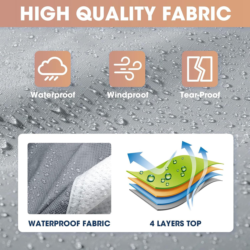 4-Layer Windproof Travel Trailer Cover Fits 27' - 30' with 2 Straps and 2 Patches X88338