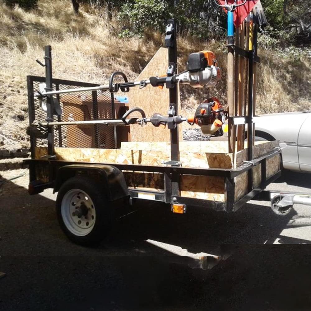 3 Place Trimmer Landscape Truck and Trailer Enclosed Rack with Lock Pack of 2 P295