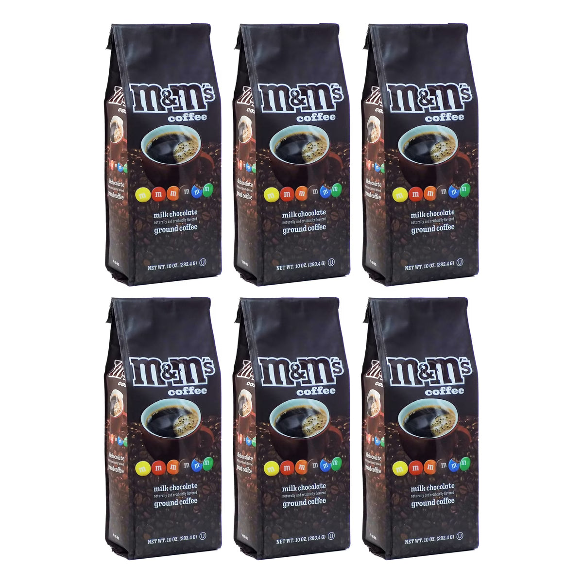 Milk Chocolate Flavored Ground Coffee, 10 oz bag, 6-pack X370712