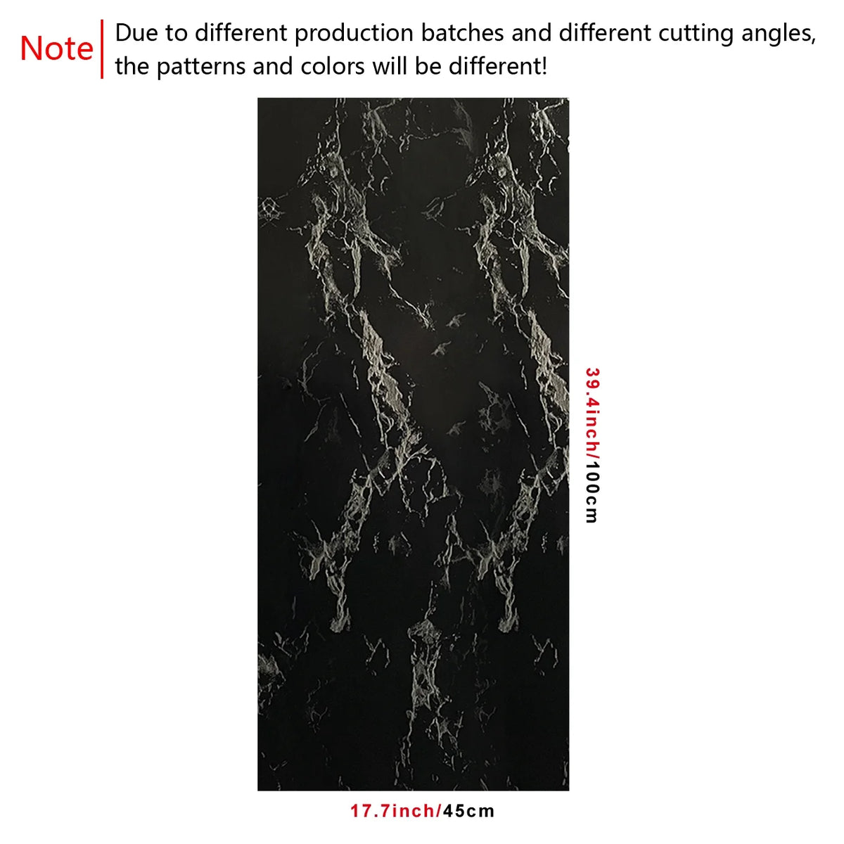 Black Silvery Marble Crack Pattern Waterproof Peel And Stick Wallpaper V2377