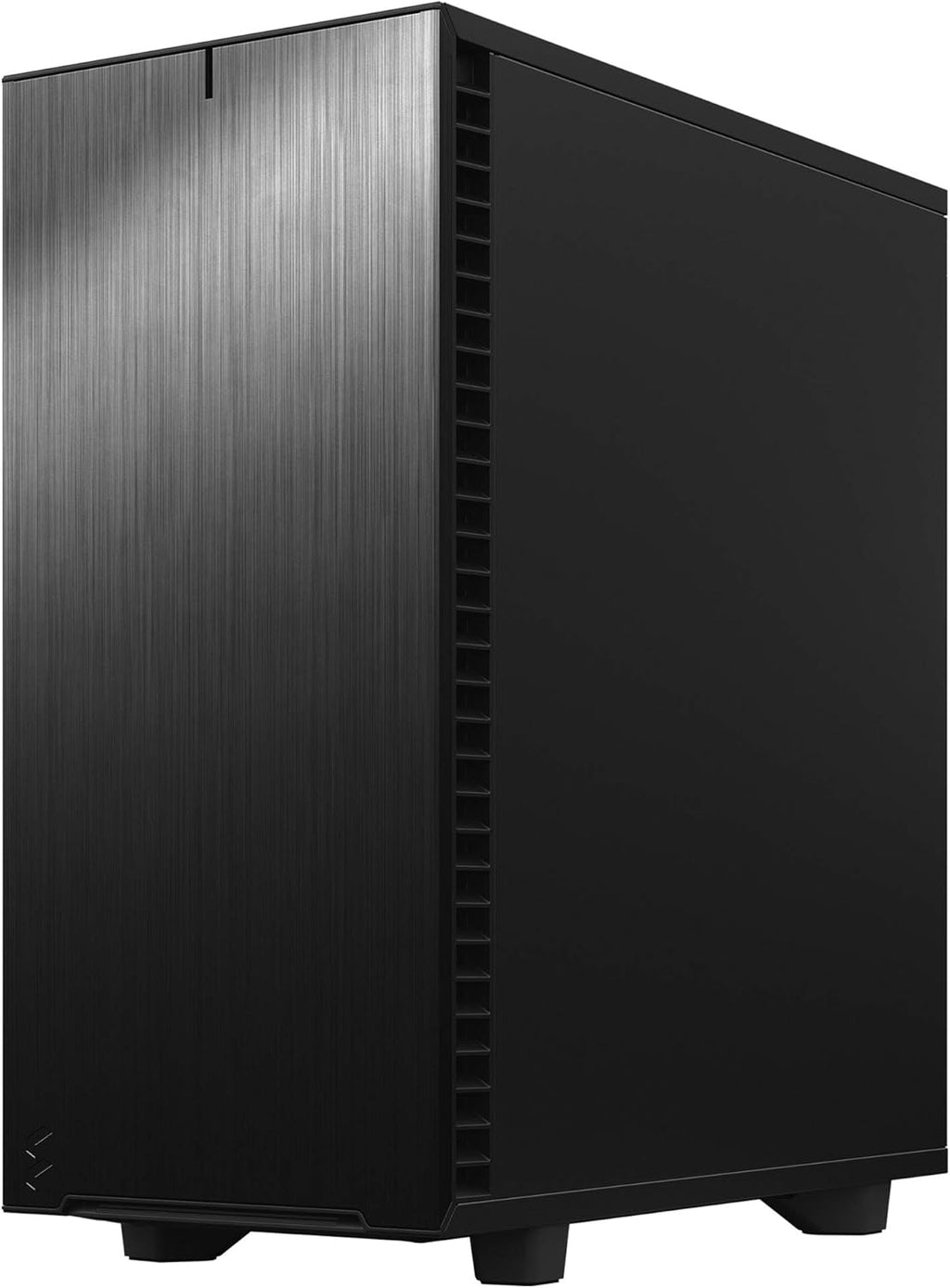 Black Brushed Aluminum/Steel ATX Compact Silent Mid Tower Computer Case K154856