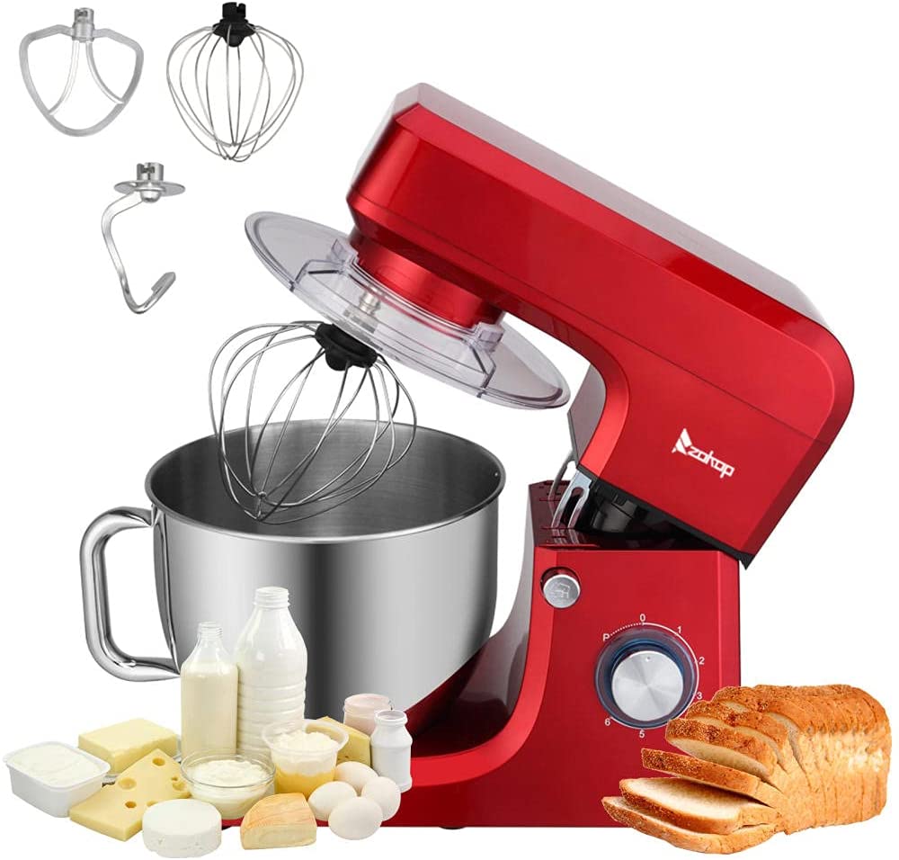 Red 7.5QT Electric Stand Mixer with Stainless Steel Mixing Bowl R844848