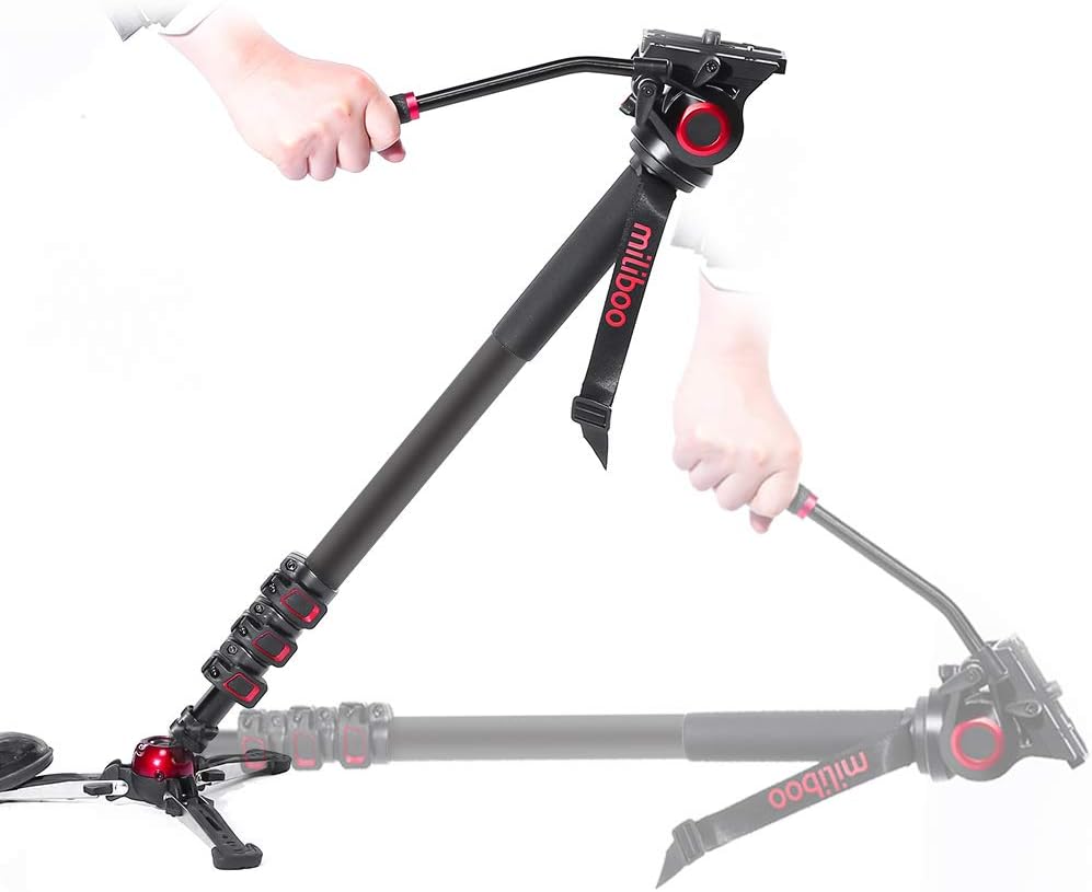 Aluminum Portable Fluid Head Camera Monopod 71.4 Max Height 10 Kilograms Max Load Capacity C7327