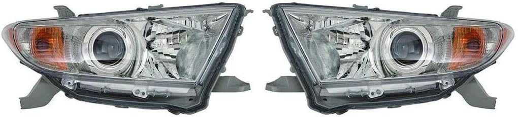 Headlight Assembly Pair for Toyota Highlander 2011 2012 2013 H984860