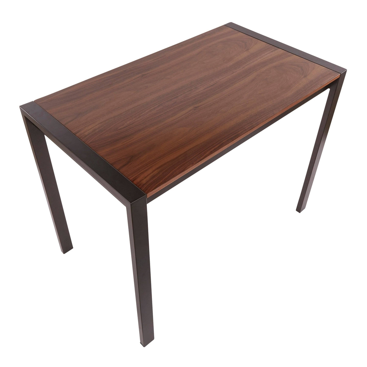 Antique Metal and Walnut Wood Dining Table A7249