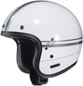 Open Face Helmet in White/Grey, Size XL J480