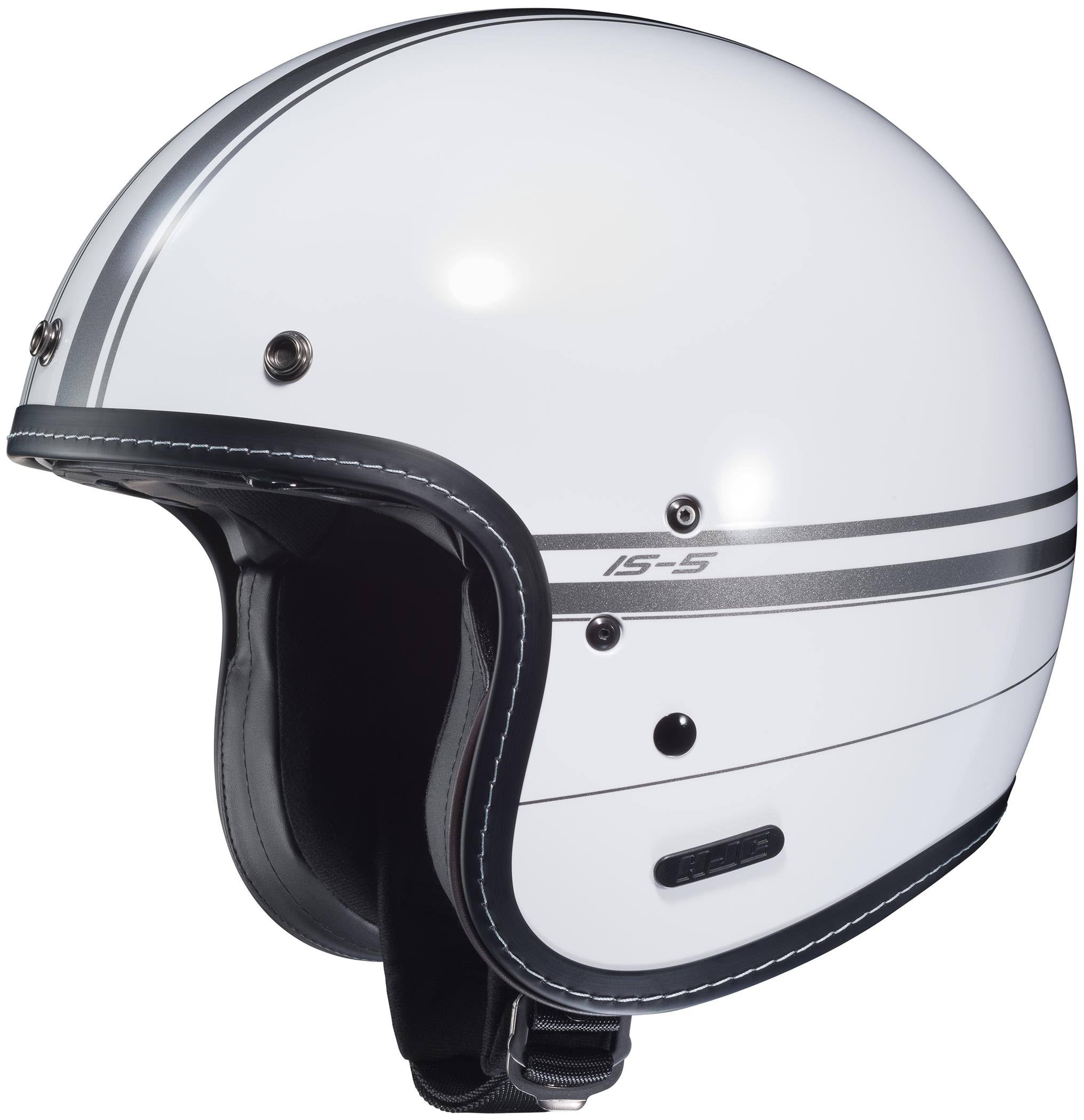 Open Face Helmet in White/Grey, Size XL J480