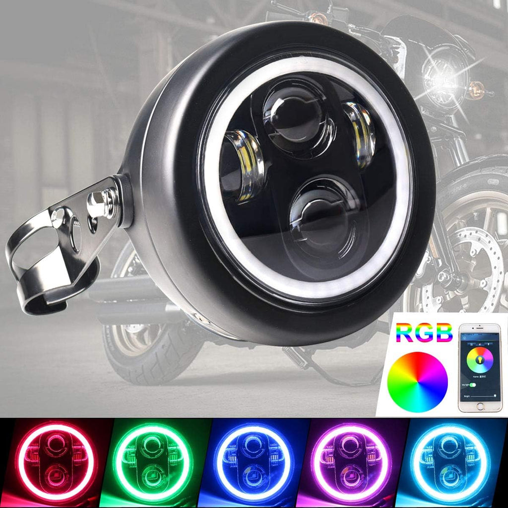 Red DRL LED Motorcycle Headlight with Headlight Housing Bucket F4143
