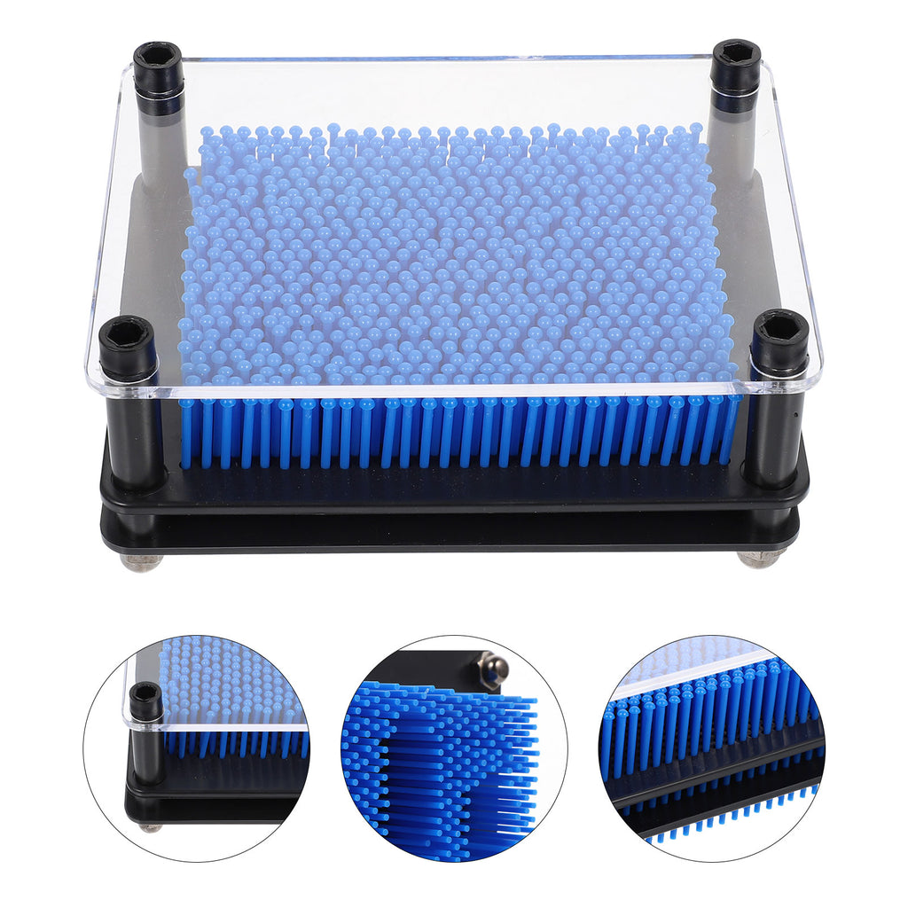 3D Pin Art Toy Plastic Square Handprint K1768