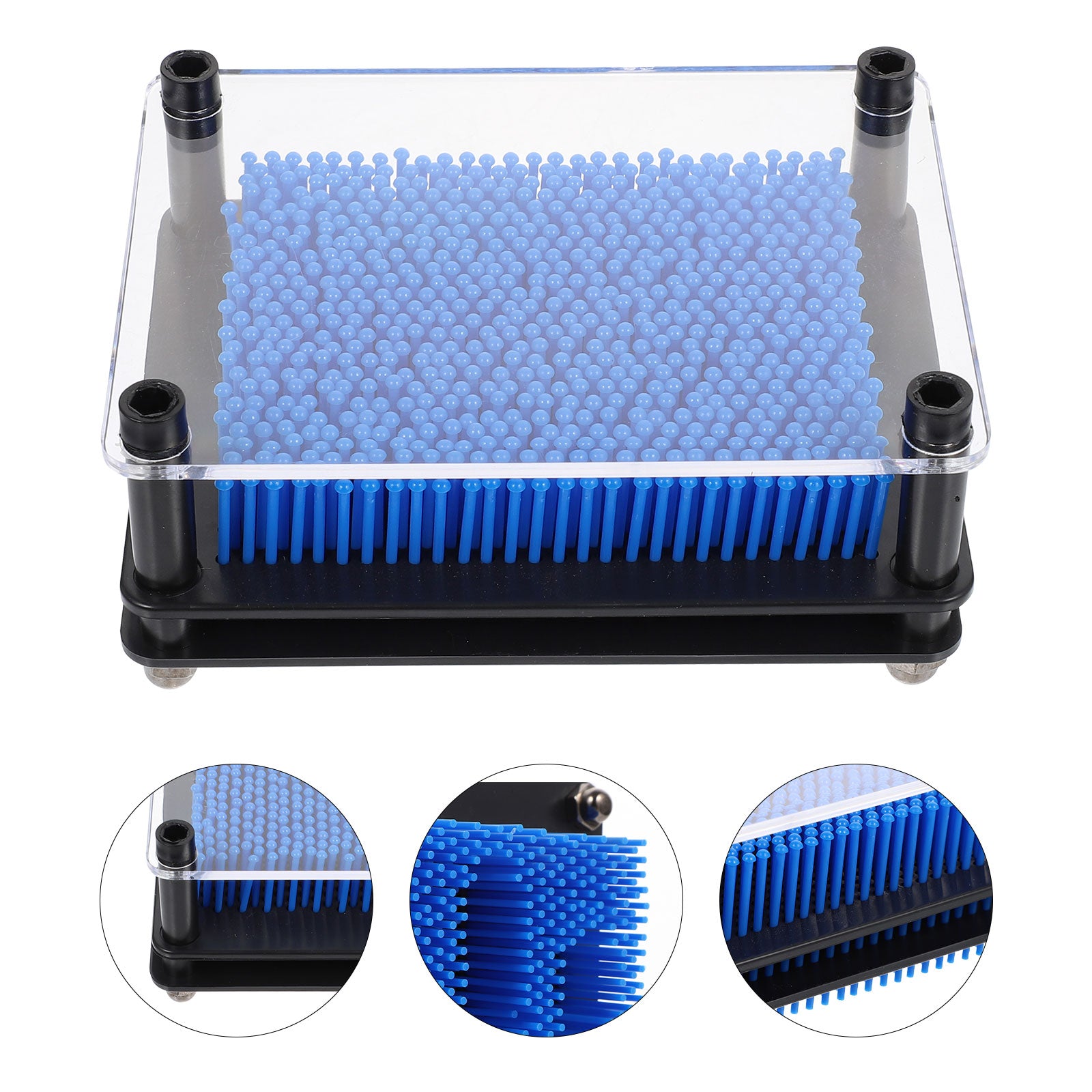 3D Pin Art Toy Plastic Square Handprint K1768