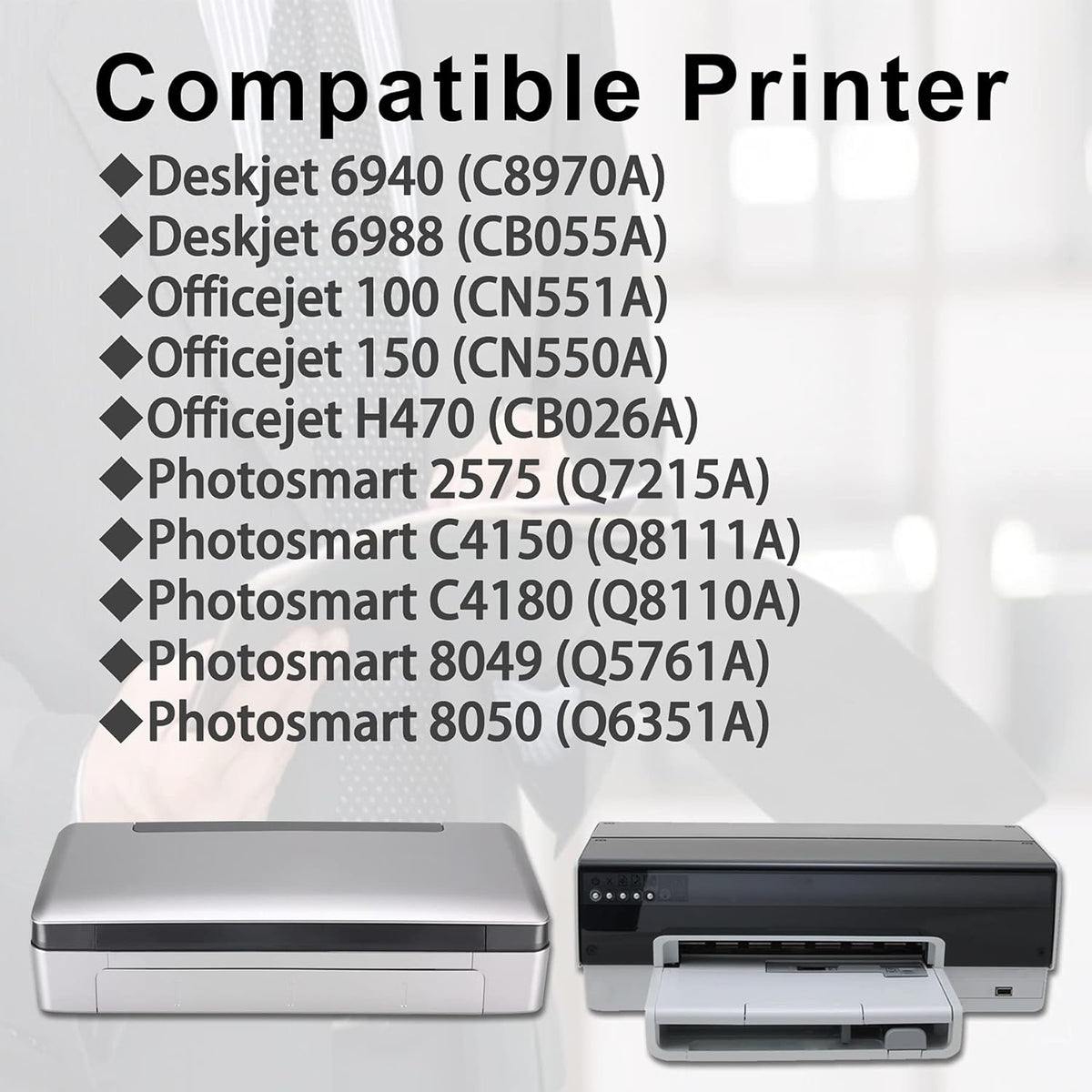3 Pack Black Remanufactured Ink Cartridge for HP Printer I98413