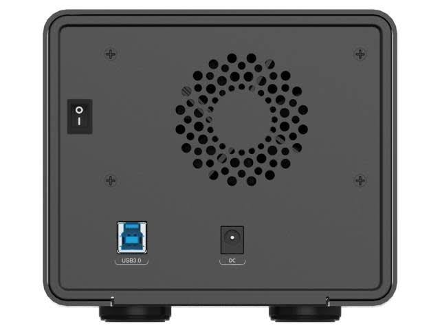 Aluminum Dual Bay 3.5-inch SATA Hard Drive USB3.0 HDD Enclosure Case, 8TB Support - Black D873