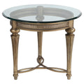 Round End Table with Glass Top S6502