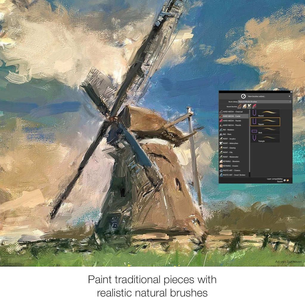 Painter 2021 Upgrade Digital Painting Software [PC/Mac Keycard] S526329