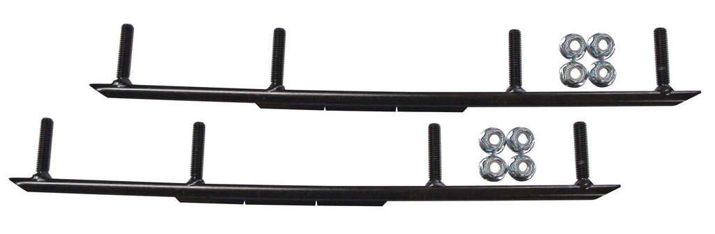 White XT Snowmobile Skis with 8" Round Bars Complete Kit M399686