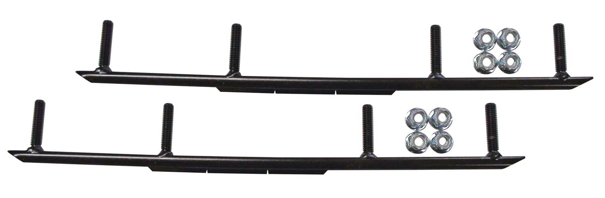 White XT Snowmobile Skis with 8" Round Bars Complete Kit M399686