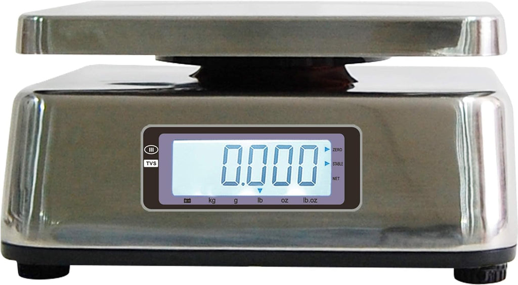 Stainless Steel Washdown Scale, 6lb Capacity, Dual Display A192573