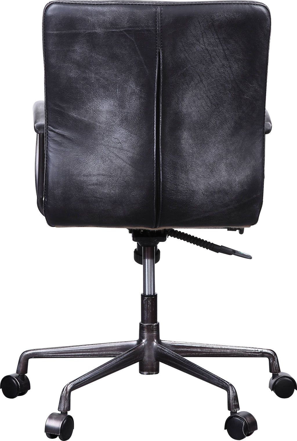Vintage Black Top Grain Leather Executive Office Chair J813