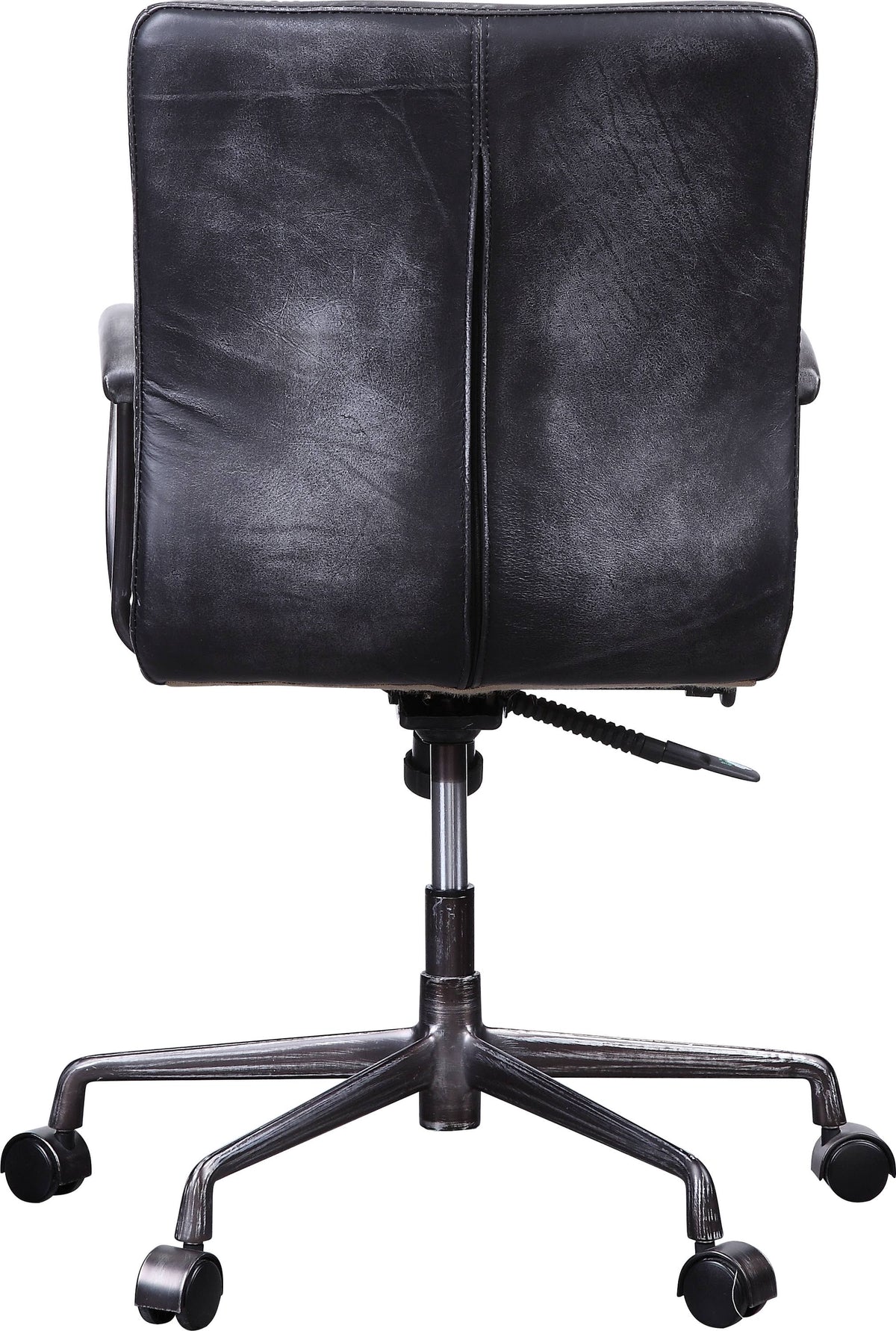 Vintage Black Top Grain Leather Executive Office Chair J813