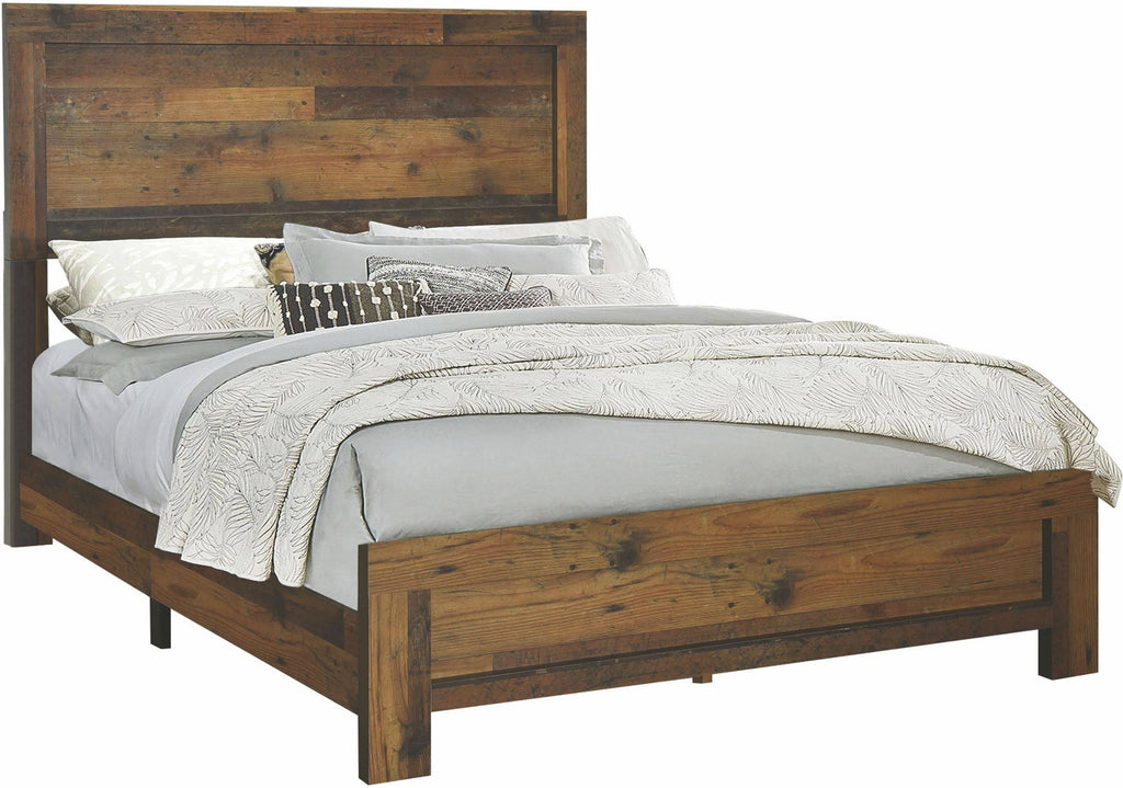 Rustic Pine Twin Panel Bed H1285