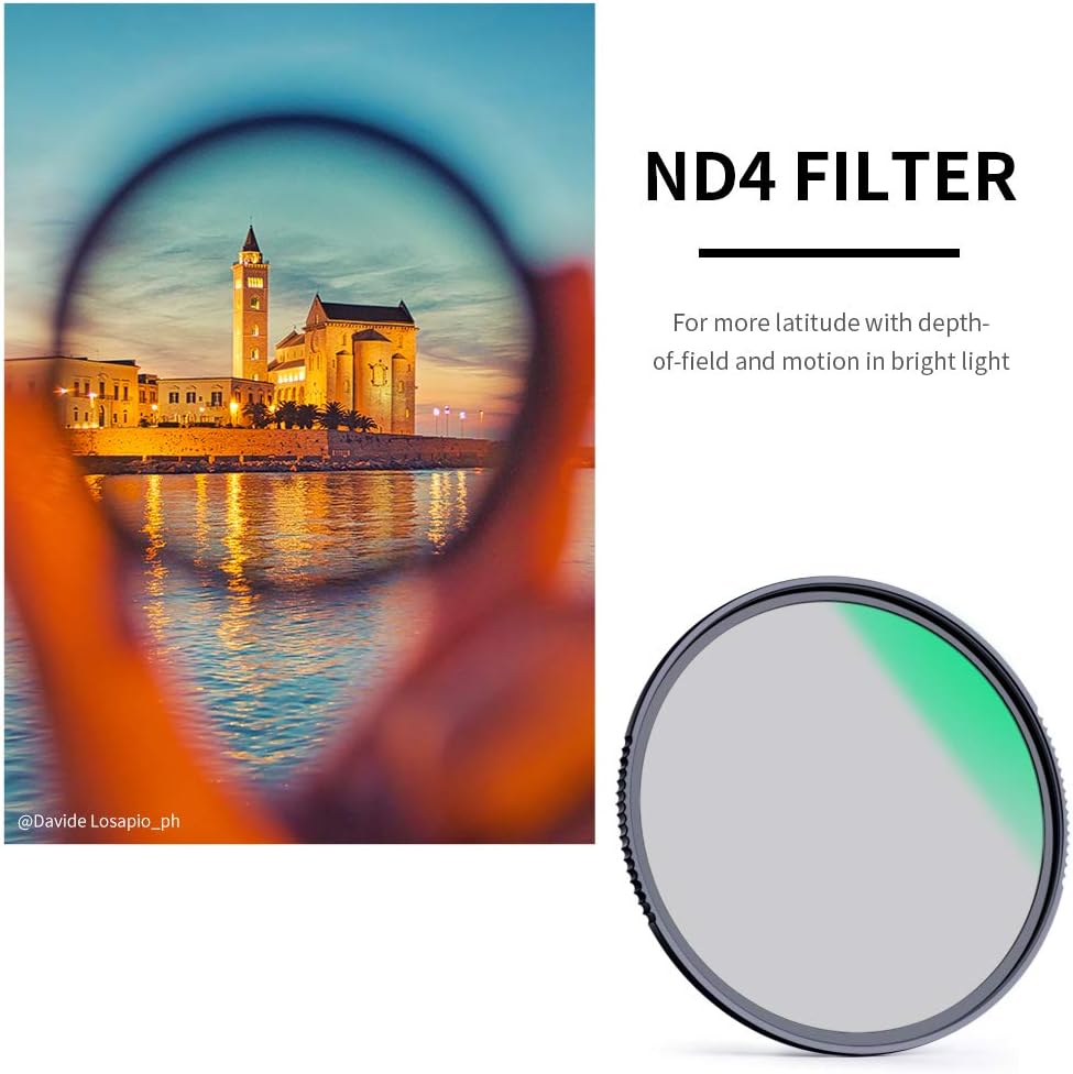 72mm Neutral Density ND4 ND8 ND64 ND1000 Filter Set with Pouch B514