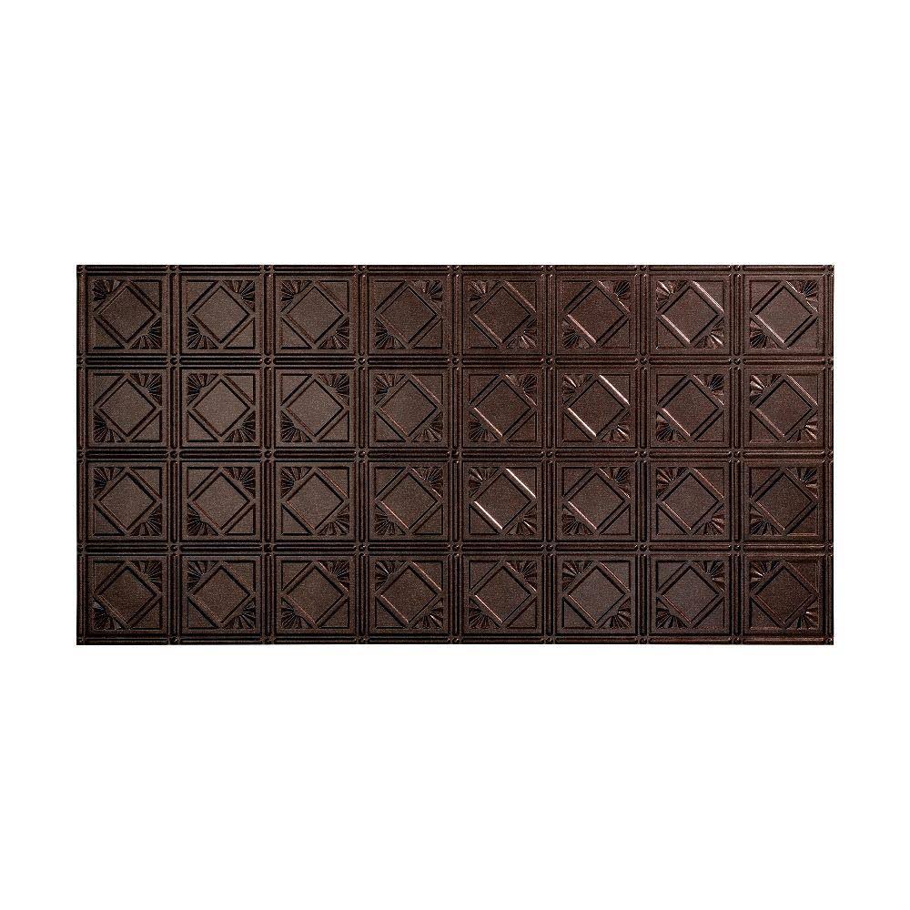 Smoked Pewter 2ft x 4ft Glue Up Vinyl Ceiling Tile (5 Pack) M314