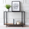 Blackened Bronze and Rustic Oak Accent Table J8865