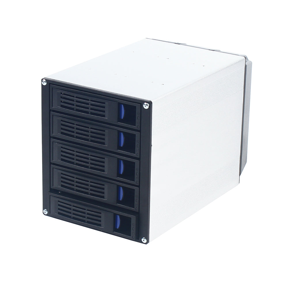 5-Bay 3.5 Inch HDD Hot Swap Mobile Rack Cage Tray Enclosure C470
